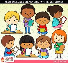 Black And White Homeschool Clipart Clipboard Writing Kids Clip Art Includes Blacklines By Little Red S Schoolhouse Kids Writing Kids Clipart Clip Art
