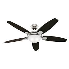Ceiling fans either have a switch to change the direction, or a sequence to change it. Hunter 59476 Brushed Nickel Contempo 54 5 Blade Led Ceiling Fan With Remote Control Lightingdirect Com