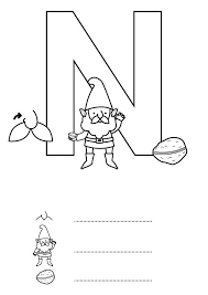 Letra N Para Colorear