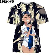 Anime Nagatoro 3d Printed T Shirt Men Women Daily Mangas Don't Toy With Me  Loli Harajuku Shirt Lewd Hentai Sexy Girl Tops Tees 
