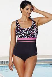 One Piece Aquabelle Dots Empire Swimsuit Chlorine Resistant Swimwear One Piece Plus Size Swimwear