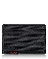 Outrip genuine leather business card holder name card case credit card wallet with id window rfid blocking (black). Tumi Id Lock Slim Card Case Alpha Tumi United States