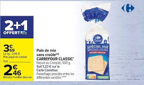 Offre Pain De Mie Sans Croute Carrefour Classic Chez Carrefour
