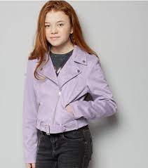 Lilac Suedette Biker Jacket New Look Leather Jacket Outfits Clothes Jackets
