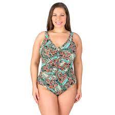 Cute Plus Sized Ruffle Front One Piece Ladies Bathing Suit By Penbrooke Size 18w 24w At Sj Plus Size Swimsuits Plus Size Swimwear Women S Plus Size Swimwear