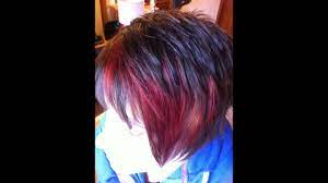 Cool hair color hair colors summer hairstyles cool hairstyles mane event peek a boos hair ideas highlights hair makeup. How To Add An Injection Of Firey Red To A Short Hairstyle With A Peek A Boo Style Slice Youtube
