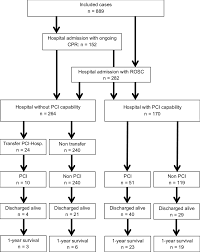 flow chart for patients after out of hospital cardiac arrest