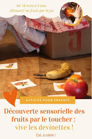 Decouverte Sensorielle Des Fruits Par Le Toucher Vive Les Devinettes Cel A Table En 2020 Fruits Fruit Manger Des Fruits