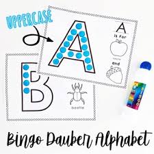 Dot coloring pages these valentines day painting bingo dauber number. Bingo Dauber Alphabet Worksheets Teaching Resources Tpt