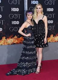 The bit with gwendoline christie (brienne of tarth) contains brief, oblique reference to some of her season three scenes. Game Of Thrones Premiere Gwendoline Christie Slays Emilia Clarke On Red Carpet Mirror Online