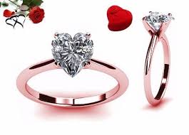 Haz una declaraci´ón de un compromiso eterno a la mujer que amas con un anillo de compromiso. Anillo Compromiso Oro Rosa 10k Diamante Corazon Certificado Mercado Libre