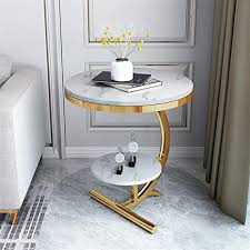 We did not find results for: Amazon Com Qljjsd Luxury Marble Sofa Side Table Corner Table Living Room Sofa End Bedside Table Small Round Coffee Table Color Gold White Size Double Layer Home Kitchen
