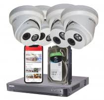 Cc tv access control system. 4 Camera Ip Cctv Installation 4mp Darkfighter Security Camera