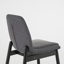 Vedbo Chair Black Gunnared Dark Gray Ikea In 2020 Solid Wood Chairs Upholstered Chairs Ikea