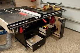Sawstop And Router Cabinet Infeed Table Outfeed Table Project Table Saw Workbench Woodworking Woodworking Shop