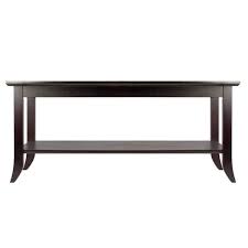 Glass top coffee tables are another great option as they help to create the illusion of more space. 40 Dark Espresso Elegant Genoa Rectangular Coffee Table With Glass Top And Shelf Overstock 30052161