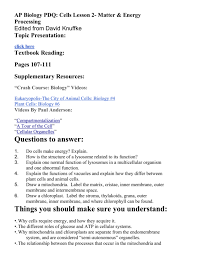 Plant cells crash course biology #6. Ap Biology Pdq Cells Lesson 2