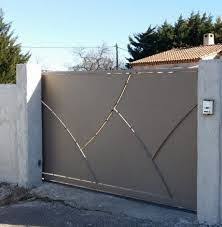 Image Result For Portail Coulissant Contemporain En Fer House Gate Design Garage Door Design Gate Design