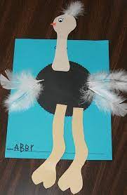 nancy nolan s kindergarten ostrich zoo handwerk tiere basteln basteln fur kindergartner