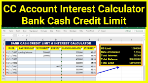 Clickbank is not authorized to accept deposits or trust accounts and is not licensed or regulated by any state or federal banking authority. Excel Cc Account Interest Calculator Ii Bank Cash Credit Limit Ii Youtube
