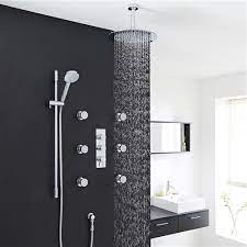 There are two major types of shower heads based on where they are to be installed. Best 5 Day Luxury Brass Shower Set Sale Fontana Mugla Round Thermostatic Ceiling Rainfall Shower System Fontanashowers