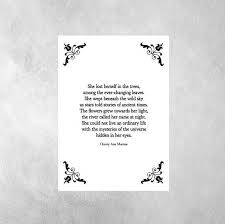 Printable Poetry Nature Poem Print Gift For Her Trees Forest Nature Quotes Old Fashioned Decor Sizes 5x7 8 Nature Lover Quotes Nature Quotes Quotes