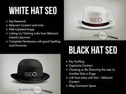 Wmbgyan Difference Between White Hat Seo And Black Hat Seo One Method Can Get You L Online Marketing Services Internet Marketing Service Marketing Services
