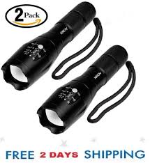2 Pcs Tactical Flashlight Water Resistant Military Grade Tac Light With 5 Mode Military Flashlight Tactical Flashlight Military Tactical Flashlight