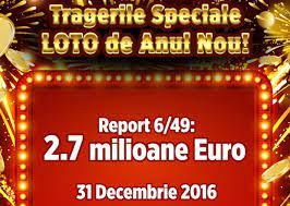 We did not find results for: Loto 6 49 Tragerea SpecialÄƒ Loto De Anul Nou Numerele CistigÄƒtoare La Extragerea De Revelion Report Urias La Categoria I