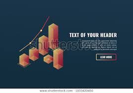 Cool Banner Charts Data Visualization Concept Stock Vector