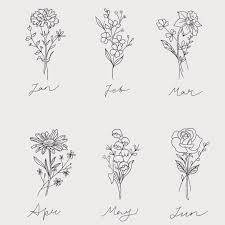 Rose tattoo designs are mainly on. Jessie Han Zhang On Instagram I Have Done A Lot Of Birth Flowers In The Past So I Created One Small Bo Violet Flower Tattoos Wildflower Tattoo Violet Tattoo