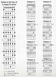 whole guitar neck mapped out