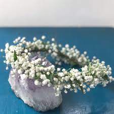 Fresh Baby S Breath Crown Flower Crown Bar Flower Crown Baby Breath Flower Crown