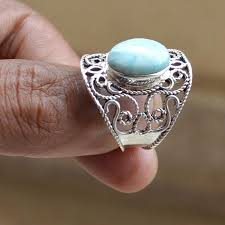 Larimar Ring Larimar Stone Ring Larimar Jewellery Handmade Ring Designer Ring 925sterling Silver Birthday Ring Larim Silver Rings Handmade Opal Jewelry Jewelry