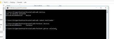 The port and running fastboot getvar unlocked which gave no value . How To Unlock The Bootloader Of An Android Phone Via Fastboot