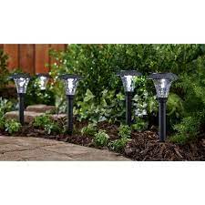 Mainstays Pebbled Cone 8 Piece Solar Powered Landscape Lighting Set Walmart Com Landscape Lighting Outdoor Solar Outdoor Solar Lights