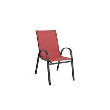 This chair features a modern curved slat style back to keep you comfortable and a textured. Red Patio Dining Chairs Patio Chairs The Home Depot Canada