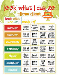 Preschool Chore Chart Template Preschool Job Chart