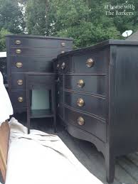 Diy Black Chalk Finish Paint At Home With The Barkers Black Painted Furniture Furniture Makeover Painted Furniture