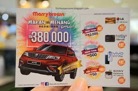 Maybe you would like to learn more about one of these? Thirteen Persona Makan Dan Menang Kaw Kaw Dengan Marrybrown
