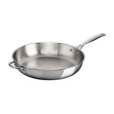 Stainless Steel Deep Fry Pan In 2021 Stainless Steel Cookware Frying Pan Stainless Steel Pans