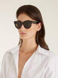Celine Cotton Baby Audrey Acetate Sunglasses In Black Lyst