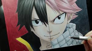 He is frequently partnered with fellow fairy tail members happy, lucy heartfilia, gray fullbuster, and erza scarlet. Speed Drawing Zeref Natsu Fairy Tail Youtube