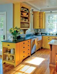 Eco Friendly Milk Paint On Shaker Inspired Cabinets Yellow Kitchen Modernkitchen Modernd Colorful Kitchen Decor Kitchen Flooring Kitchen Colour Combination