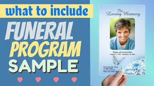 This treasured printed memorial program helps friends and family know what to expect during the service. Funeral Program Sample What To Include Youtube