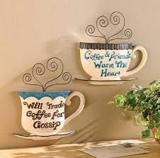 Themed kitchen décor can range from cups or plates that are decorated to fit a theme, right on up through curtains, tablecloths and window curtains. Like The Cute Short Sayings Coffee Decor Kitchen Kitchen Decor Themes Coffee Coffee Kitchen