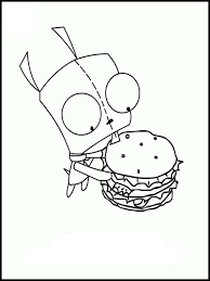 Now i know how to color awesome pics on photoshop when i get the software and a tablet for my computer. Free Printable Coloring Book Invader Zim 11
