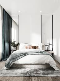 Even the curtains are plain white. Minimalist Bedroom Design Minimalist Bedroom Modern Bedroom