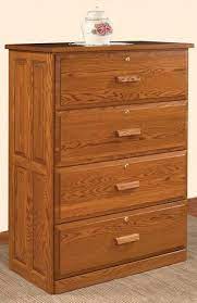 Lateral file cabinets can be used. Amish Four Drawer Lateral File Cabinet