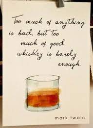 Too much of anything is bad, but too much good whiskey is barely enough. If Mark Twain Said It It Must Be True Vodka Quotes Whisky Quote Whiskey Quotes